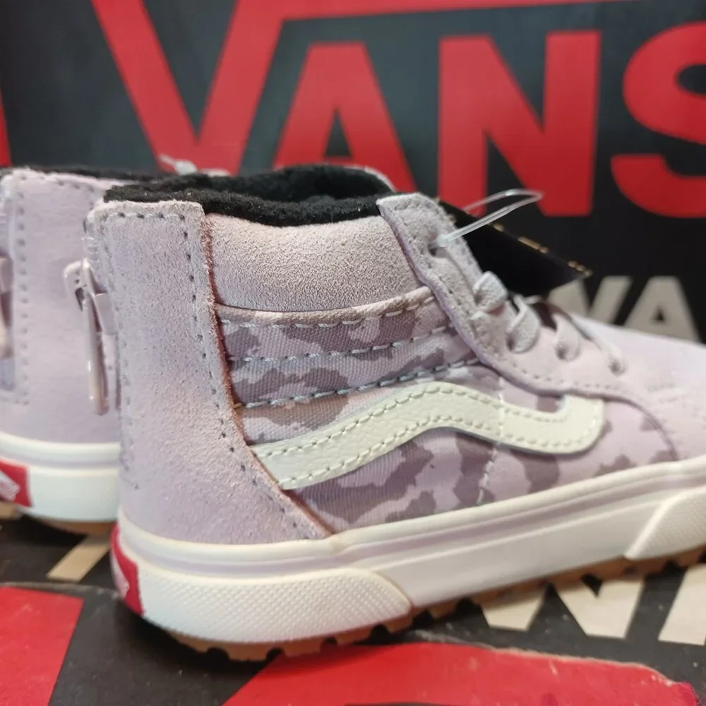 Vans Toddler Size 4.0 Sk8 Hi MTE-1 Zip/Lace Orchid Ice/Leopard VN0A5HZZ6H9